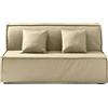 EVERGREENWEB MATERASSI & BEDS EVERGREENWEB Divano Letto 2 Posti con Materasso Matrimoniale 140x190 Ortopedico, Prontoletto RICHIUDIBILE con Rivestimento SFODERABILE e Lavabile, Coppia Cuscini SUPERSOFT Abbinati color Beige, ELLEN