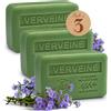 La Maison du Savon de Marseille Saponi Solidi Karité Verbena - Set di 3 x 250 g - Arricchito in burro di karité biologico - Sapone naturale idratante - Realizzato in Provenza - Sapone a mano e corpo profumato al limone verbena - 97%