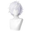 maysuwell Parrucca per Cosplay Capelli corti grigio argento per Halloween, Feste, Carnevale, Vita notturna, Concerti, Matrimoni con cuffia per parrucca