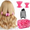 xianynow 40 Pezzi Bigodini in Silicone, Bigodini Senza Calore per Capelli, 2 Taglie Ricci Magici per Capelli, Adatto a Tutti i Tipi di Capelli, Perfetto per Donne e Ragazze, con Rete per Capelli