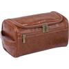 Walter Beauty Case Da Uomo In Pelle, Borsa Da Viaggio Per Rasatura E Trucco, Con Fodera Impermeabile E Tasche, Misura L, Colore Ossedio