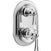 Moen UT5500 Wynford M-CORE 3-Series 2-Handle Shower Trim with Integrated Transfer, Valve Required, Chrome