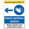VSafety V Safety CV289BC-S Vsafety Stop The Spread-Sanitizzatore a Mano sinistra-300 x 400 mm-Vinile Autoadesivo, 300x400mm