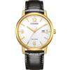 CITIZEN Orologio solare Eco-Drive con data e numeri arabi in diverse varianti, Nero, 40 MM, cinghia