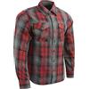 Milwaukee Leather Mng11652-multi-lg Camicia Flanella Uomo Nero/Grigio/Rosso MNG11652, Multi