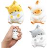 Henjunu 3 Pezzi Gatti Squishy Antistress,Giocattoli Antistress Di Gatto Mochi Squishy,Giocattoli Antistress di Gatto,Mini Giocattoli Antistress da Spremere Morbidi,per Ragazze,Ragazzi e Donne