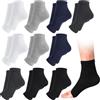 Twistover 10 paia di calzini da uomo in cotone senza dita infradito senza dita calzini pedicure punta aperta cavigliere per uomo sandali corsa yoga spa massaggio ai piedi, nero, bianco, grigio chiaro