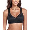 Lemorosy Reggiseno Minimizer Taglie Forti da Donna Comodo per Quotidiana Coppe Piene Non Imbottite Senza Ferretto a Tenuta Forte (9G,Nero)
