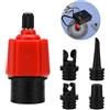 Oumers Adattatore per pompa gonfiabile, convertitore per pompa ad aria, 4 standard, attacco convenzionale per valvola dell'aria per gommoni, stand up paddle, letto gonfiabile, ecc