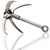 QUADPALM Gancio di sopravvivenza per impieghi gravosi - Multifunzionale QUADPALM Grapple Hook - 4 artigli pieghevoli in acciaio inox - Attrezzatura di sopravvivenza - Outdoor Camping
