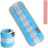 WOKICOR 1 paio di pesi con fascia di resistenza, 0,25/0,5 kg, pesi per gambe e braccia, pesi per braccia, fitness, corsa, ginnastica, yoga, danza