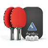 JOOLA Hugo Calderano Edge - Set di 2 racchette da ping pong + 3 palline da ping pong + custodia da ping pong - 6 pezzi