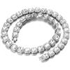 HALUKAKAH Diamante Catena Tennis Raggruppati per Uomo,Placcato in Platino Quadrato Bianco Diamante Collana 75cm,Diamanti da Laboratorio,con Confezione Regalo Gratuita