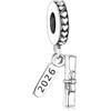 MSPOVOF 2026 Diplomi di laurea Charm Compatibilità Bracciale Collana Donna Gioielli Regalo