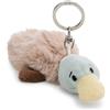 NICI 63062 -Portachiavi con Peluche a Forma di Anatra, per Lo Zaino o la Borsa di Grandi e piccini, 10 cm, Marrone