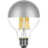karedle oard Lampadina LED G80 Filamento - Attacco E27, 8W (sostituisce 80W), 750 Lumen, 2700K Bianco Caldo, Argento - Non dimmerabile, 220V - Stile Edison Vintage