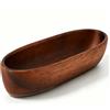 HERCHR Ciotola in Legno Rustico per Tavolino Da Caffè Arredamento Domestico, Multiuso a Forma di Barca in Legno per Alimenti Pane Frutta Snack Dessert