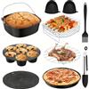 SOONHUA Accessori per friggitrice ad aria, 8 pollici, 10 pezzi, per Philips Airfryer XXL 7,2 l, 8,3 l, COSORI 5,5 l, Tefal 6,5 l, Cecotec 6L, Air Fryer Accessories 5,5 l - 8 l, senza BPA