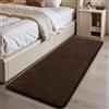 Sour Lemon Tappeto shaggy soffice per soggiorno, 60 x 120 cm, color caffè, morbido, antiscivolo, lavabile, per camera da letto, soggiorno, corridoio, ingresso
