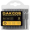 DAKCOS PZ2 - Punte PZ2, assortimento di punte S2 (lunghezza: 50 mm, 11 pezzi)