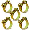 Ezitruz 5 Pezzi Morsetto per Tubo 40-43mm Fascette Stringitubo 20mm, Acciaio al carbonio Morsetto per Fascetta di Scarico Turbo Regolabile per Condotte Automotive Applicazioni Industriali(Gold)