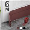 MARICATO 6 Pezzi Paraspifferi Porta Blindata, Guarnizione Sottoporta in Gomma, Paraspifferi Sottoporta Premium Ideale anche per Protezione da Suoni, Freddo, Antipolvere e Anti Bug (5 x 600 cm Marrone)