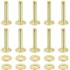 QUARKZMAN 50 Set Chiodini In Rame E Borchie, 9x3.3x19mm Chiodini In Rame Solido Per Forniture Fai Da Te In Pelle, Tonalità Oro