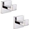 Zenovate Ganci Accappatoio Bagno, 2 Pezzi Ganci Portasciugamani Appendiabiti da Parete, Acciaio Inox SUS 304, Fissaggio a Muro Ganci Appendiabiti con viti
