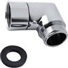 ANBOO Adattatore per doccetta 90 gradi, adattatore per tubo doccia, giunto per soffione doccia, pezzo angolare per doccetta, adattatore per soffione doccia girevole per tubo doccia, con guarnizione in gomma