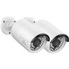 SANNCE 2 Telecamere da Esterno PoE Bullet IP 3MP con Rilevamento di Persone, Audio Bidirezionale, Visione Notturna a 30m, IP67 Impermeabile