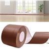 DIKARIYA Battiscopa in PVC Marrone, 18M Battiscopa Adesivo 50x20mm Battiscopa per CucinaSigillante Impermeabile Battiscopa Flessibile Autoadesivo Battiscopa Morbido per Cucina, Bagno e Mobili