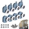 Homefantasy 8 Pezzi Pulegge per Anta Doccia,Rotelline Box Doccia Cuscinetti Box Doccia Rulli per Box Doccia Ruote per porta della doccia pulegge per anta doccia singola ruote 23 mm(Single wheel)