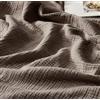 R.SHARE Coperta Mussole 100% Cotone per Adulti 150x200cm Coperta Cotone 4 Strati con Frange Traspirante Morbida Copriletto Estivo Matrimoniale Copridivano, Moka