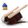 Novaliv Arenga & ELASTON - 2 scope a mano per auto, scopa industriale, per auto, in legno, a mano, per campeggio, per roulotte