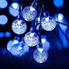 Lezonic Luci solari da giardino per esterni, 50 LED, 7 m, impermeabili, 8 modalità, luci decorative per interni/esterni, per casa, giardino, patio, cortile, gazebo, feste, festival (blu)