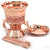 BEYLAB Bruciatore di incenso in resina franchincenso, bruciatore di incenso Bakhoor, carbone, con pinza per manico, per yoga, aromaterapia spa - Oro rosa