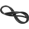 PATIKIL Cordino in Pelle Intrecciata Rotonda, 10mm Cordoncino in Pelle Piatto Piegata Corda di Cuoio per Artigianato, Creazione Gioielli, Collane, Bracciali, Nero(1ft)