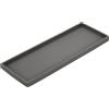 sourcing map Vassoio da bagno in silicone, 40 x 15 cm, infrangibile, organizer per lavello da cucina, per sapone, chiavi, candele, bigiotteria, grigio