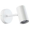 Alpinaluz Faretto da parete o da soffitto orientabile bianco - Attacco E27 - Design moderno cilindrico in acciaio per illuminazione interna - Ideale per camere da letto, soggiorno, corridoio e lettura
