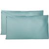 FARFALLAROSSA Coppia di Federe 100% Puro Cotone 40x70 CM, Set di 2 Tessuti per Cuscino Letto, Chiusura a Busta, Tinta Unita, Misura Standard - Verde Scuro