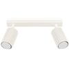 Sollux Lighting Plafoniera Da Soffitto Lampadario In Alluminio 2 Paralumi 30 x 6,5 x 16,5 cm Karbon Beige