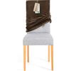 RESTILO Fodera per sedia elastica di dimensioni universali sfoderabile e lavabile coprisedia per sala da pranzo coprisedia elastico di protezione per sedie da pranzo ristorante hotel banchetto