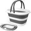 Qurxuanwe Secchio Pieghevole Portatile 16L con Manici, Bacinella Bucato Salvaspazio in Plastica, Cesto Portabiancheria Multiuso Richiudibile, Contenitore Porta Biancheria per Campeggio, Pesca, Pulizia Casa,Auto