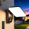 papasbox Lampada da Parete con Sensore di Movimento 32W, 3200LM Luce Bianca Calda 3000K, IP65 Impermeabile Proiettore LED con Telecomando, Timer Regolabile 10S-10MIN, Sensibilità 50%-100% per Giardino