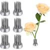 QUARKZMAN 6pz Fiore Rana, Rondelle in Acciaio Inossidabile, Rana per Fiori Fissata Strumento Pin per Vaso di Fiori, Fissaggio e Decorazione (Argento, 0.7 pollici)