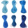 Craftora Cordoncino in poliestere cerato, 90 m, 0,5 mm, filo cerato, colore blu, intrecciato per perline fai da te, braccialetti dell'amicizia, gioielli, macramè