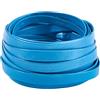 GORGECRAFT 5mx8mmx1mm Striscia di Cuoio A Doppia Piega Cordino di Cuoio Piatto Strisce di Cuoio Pieghevoli Cinturini in Similpelle con Texture in Pelle di Agnello Bordo in PU Blu Acciaio Filo