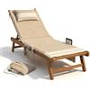 SIEGENTHAL® Telo da spiaggia con cuscino, passanti di fissaggio e pratiche tasche laterali - Telo hammam con sacchetto - Telo da spiaggia leggero, asciugamano da bagno, coperta da picnic - 70 x 185 cm