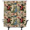 Ulticool Tenda da doccia - Classico mazzo di rose beige bianco - 180 x 200 cm - con 12 anelli