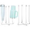 XILIMOR Scolapiatti bottiglie, portabottiglie da cucina, pieghevole per sgocciolare, in acciaio inox, per biberon, per sacchetti di plastica, bottiglie (2, Sliver)